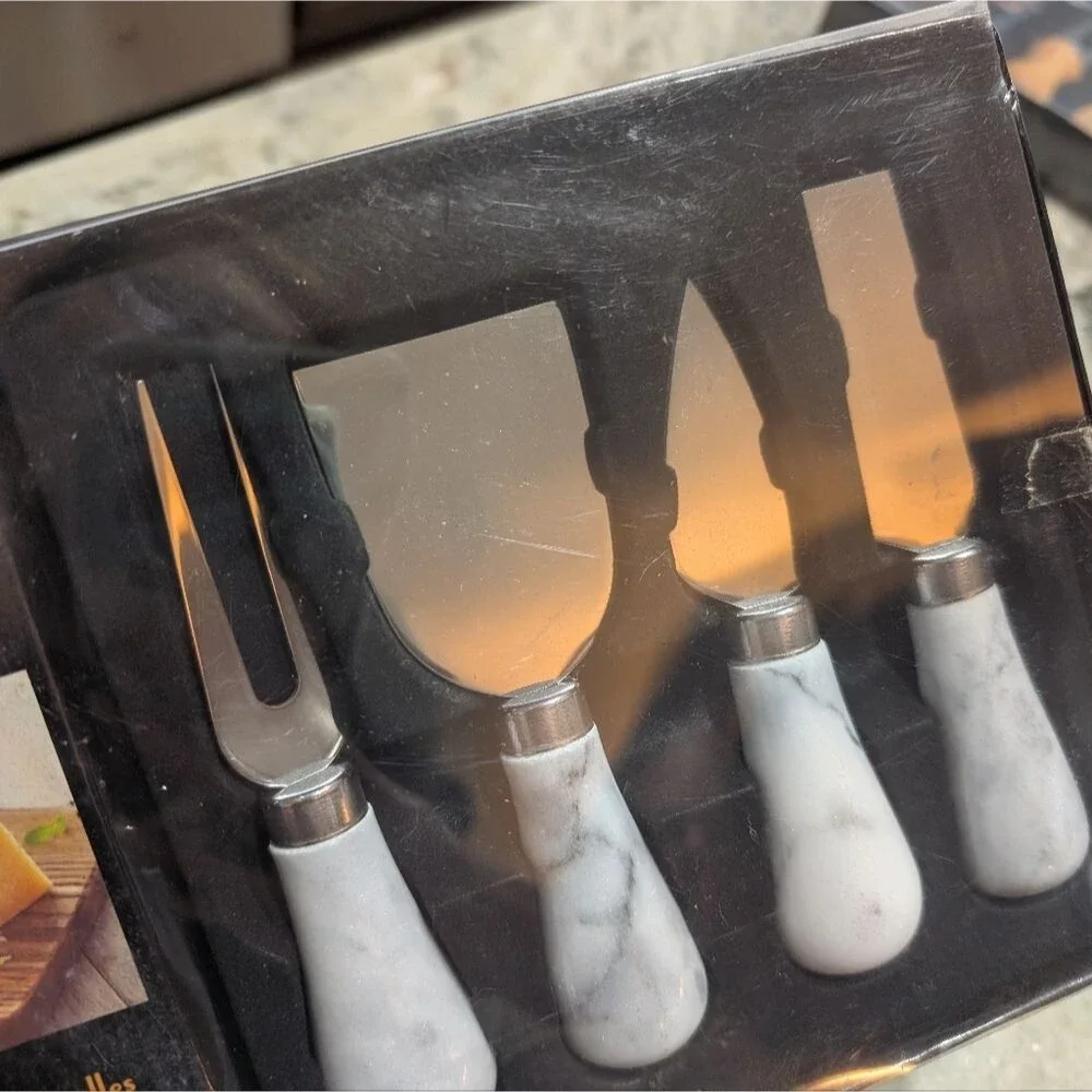 Prodyne Froma European Style Gourmet Cheese Knives Set, Wood Handles, New